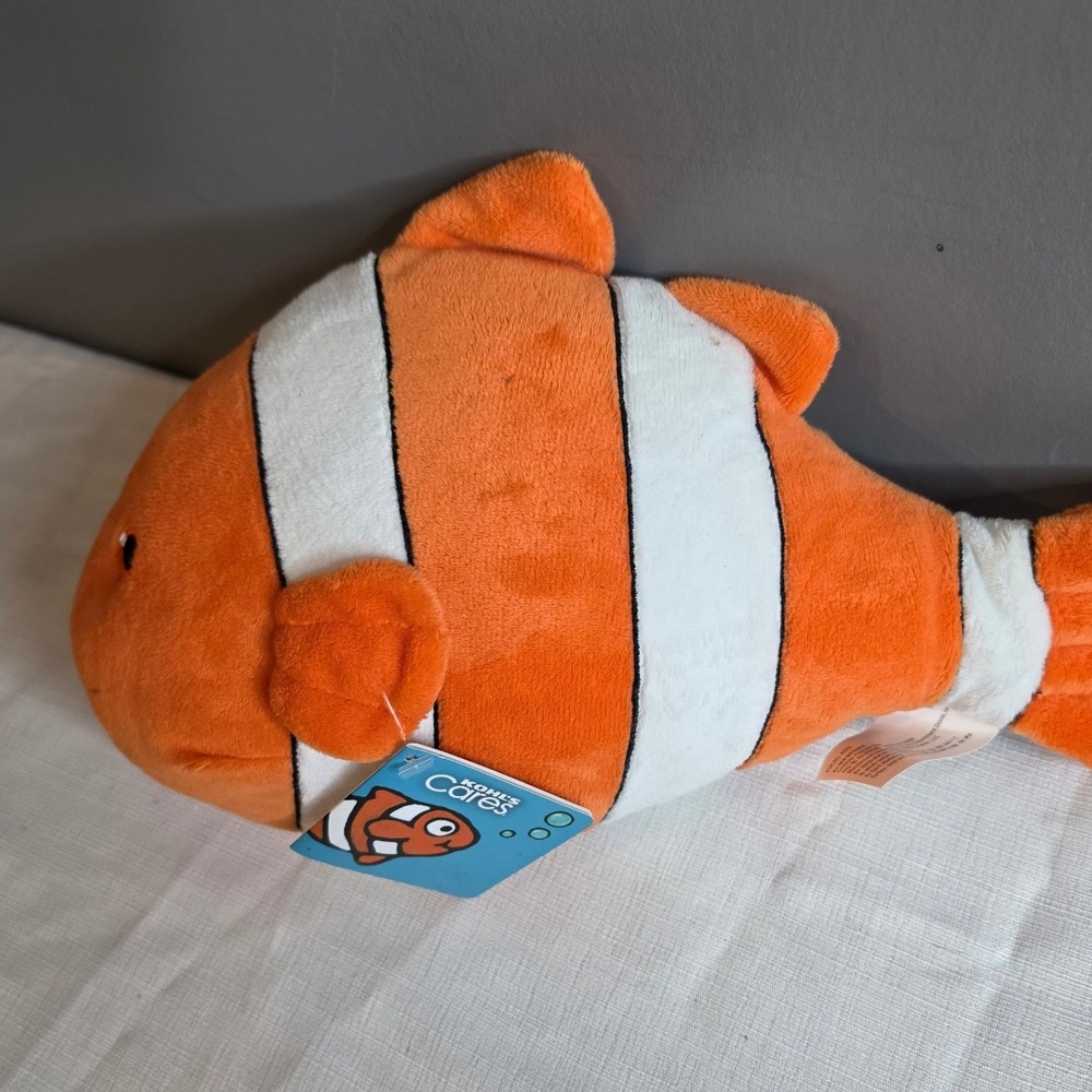 Kohls Cares Clownfish Plush Nemo Orange White Striped Stuffed Animal Toy